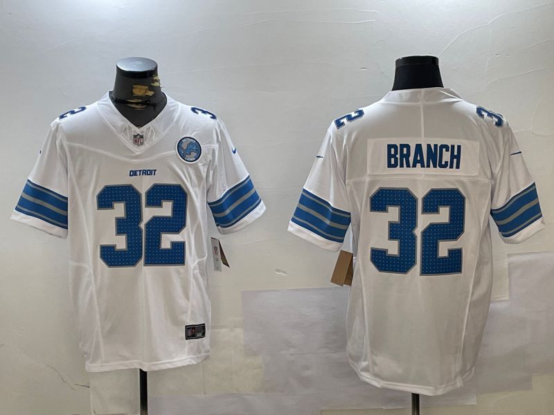 Men Detroit Lions #32 Branch White three generations 2024 Nike Limited NFL Jersey style 2->detroit lions->NFL Jersey
